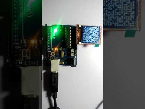 1.44" TFT LCD display ST7735 test on Arduino Uno
