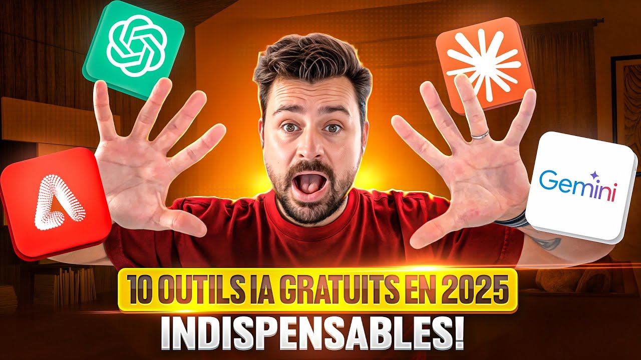 10 Outils IA GRATUITS et INDISPENSABLES en 2025 ! 🤯  Tutoriel complet pour débutants et pros ! 🤖