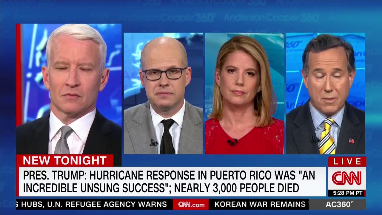 Rick Santorum Blames The 'Country Of Puerto Rico' For Its 'Woefully Deficient' Response To Maria - YouTube