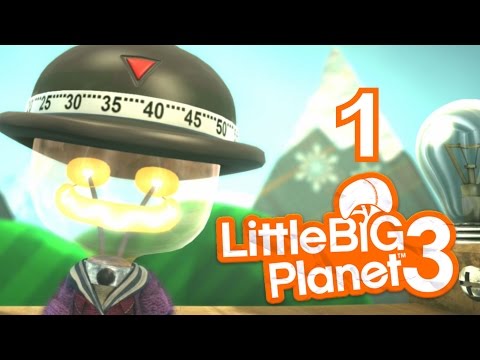 LittleBigPlanet 3 Let's Play PS4 Walkthrough 1 - Introduction + Needlepoint Peaks
