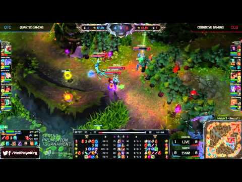Quantic Gaming vs Cognitive Gaming | 2014 NA LCS Spring Promotion Season 4 | QTC vs COG