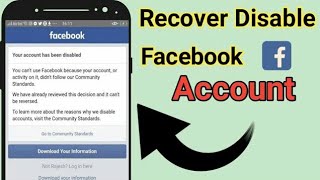 how to recover disabled facebook account 2024 || disable facebook account recovery