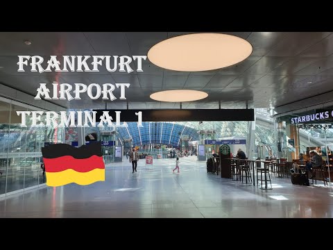 Excursão a pé pelo Terminal 1 do Aeroporto de Frankfurt || Frankfurt Flughafen