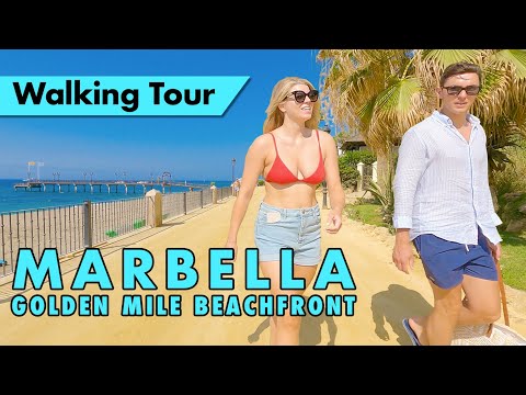 Marbella's Golden Mile walk in July - Marbella Club & Puente Romano beachfront virtual tour