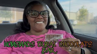 SLAYTEMBER DAY 18: FIRST TIME TRYING A HOMEMADE DUBAI CHOCOLATE BAR #THEREVIEWQUEEN #SLAYTEMBER 