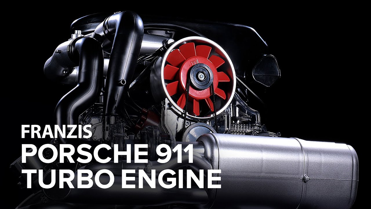 Franzis Construction kit Porsche 911 turbo engine 1:3, German/English Franzis Construction kit Porsche 911 turbo engine 1:3, German/English