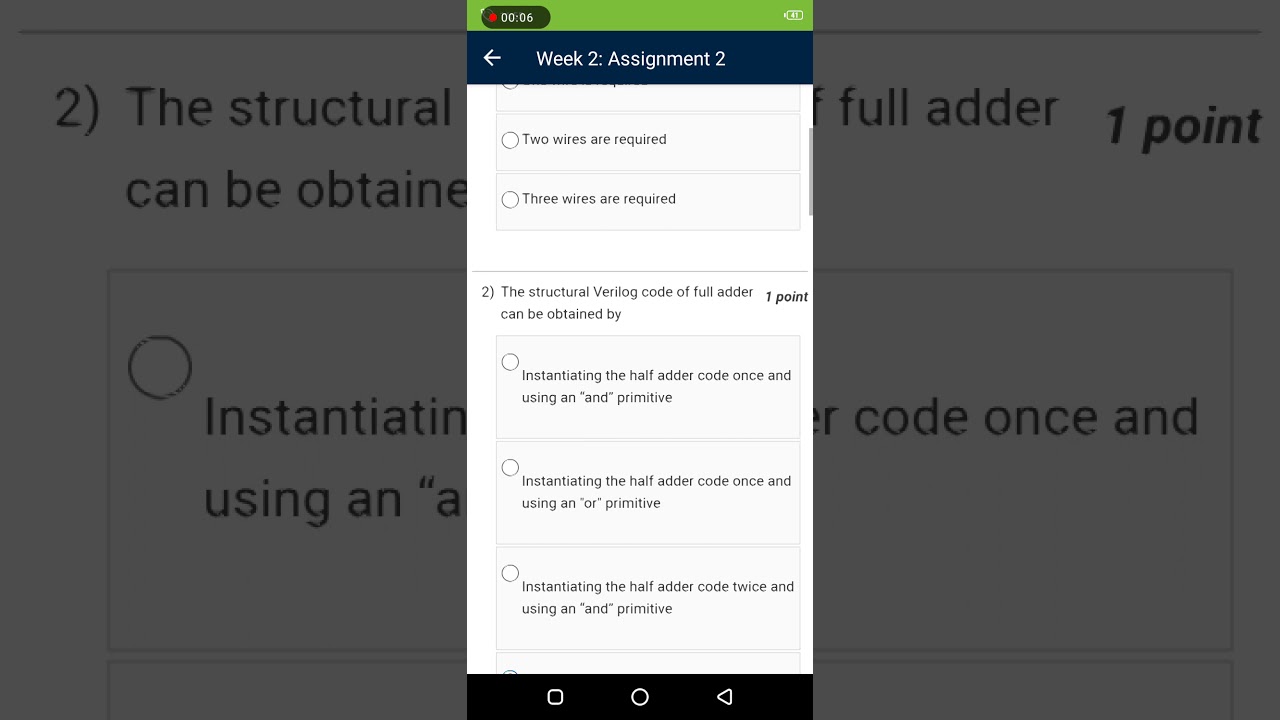 System Design Through Verilog HDL, Week 2 Assignment solution.