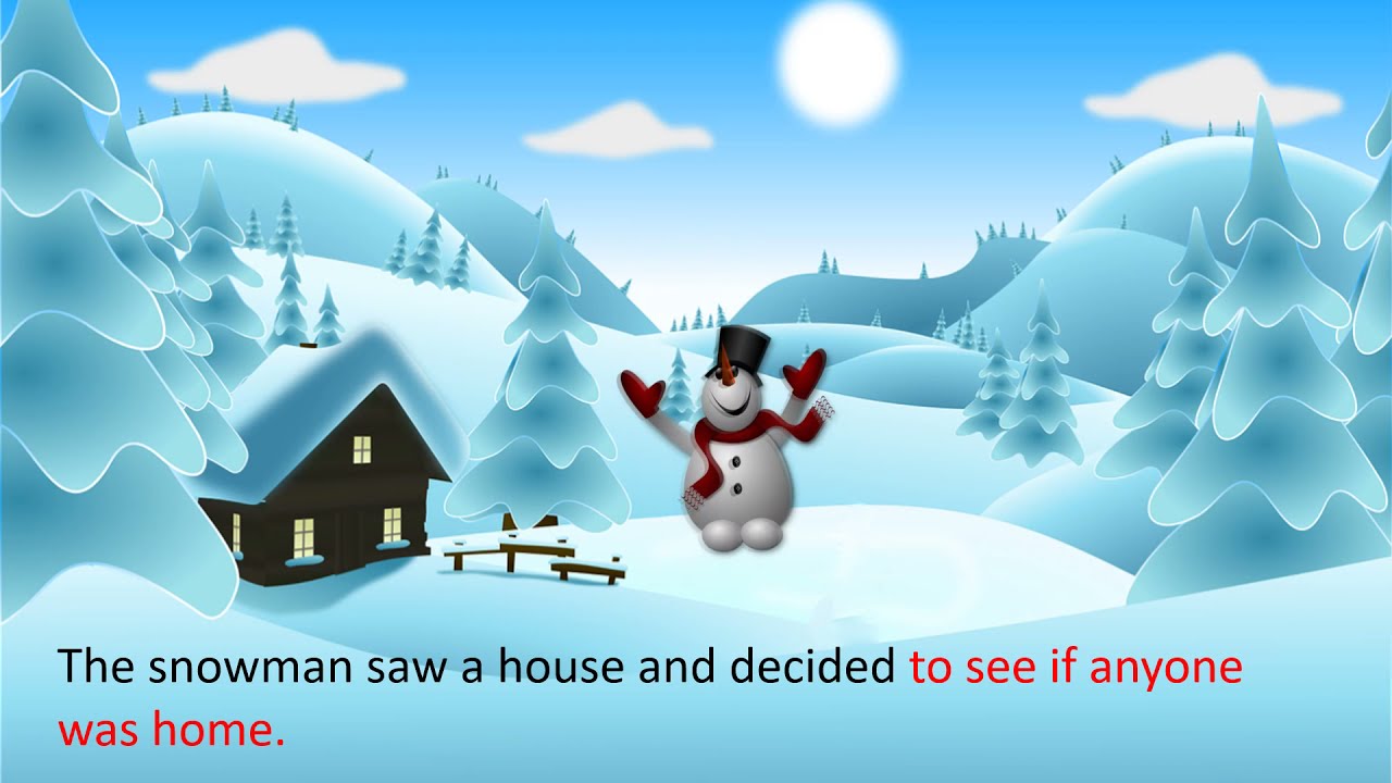 Reading Comprehension Pre Kindergarten-Second Grade (The Snowman)
