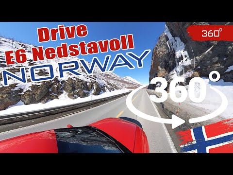 E6 Nedstavoll VR Drive Thru with car Norway Road Trip