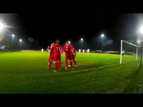 Rhino smashes home the penalty in the 1 - 0 win v Belper in the FA Trophy 16 10 18