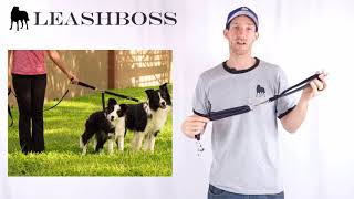 Leashboss Two Dog Coupler with Short Leash - "Quick Grab Coupler"