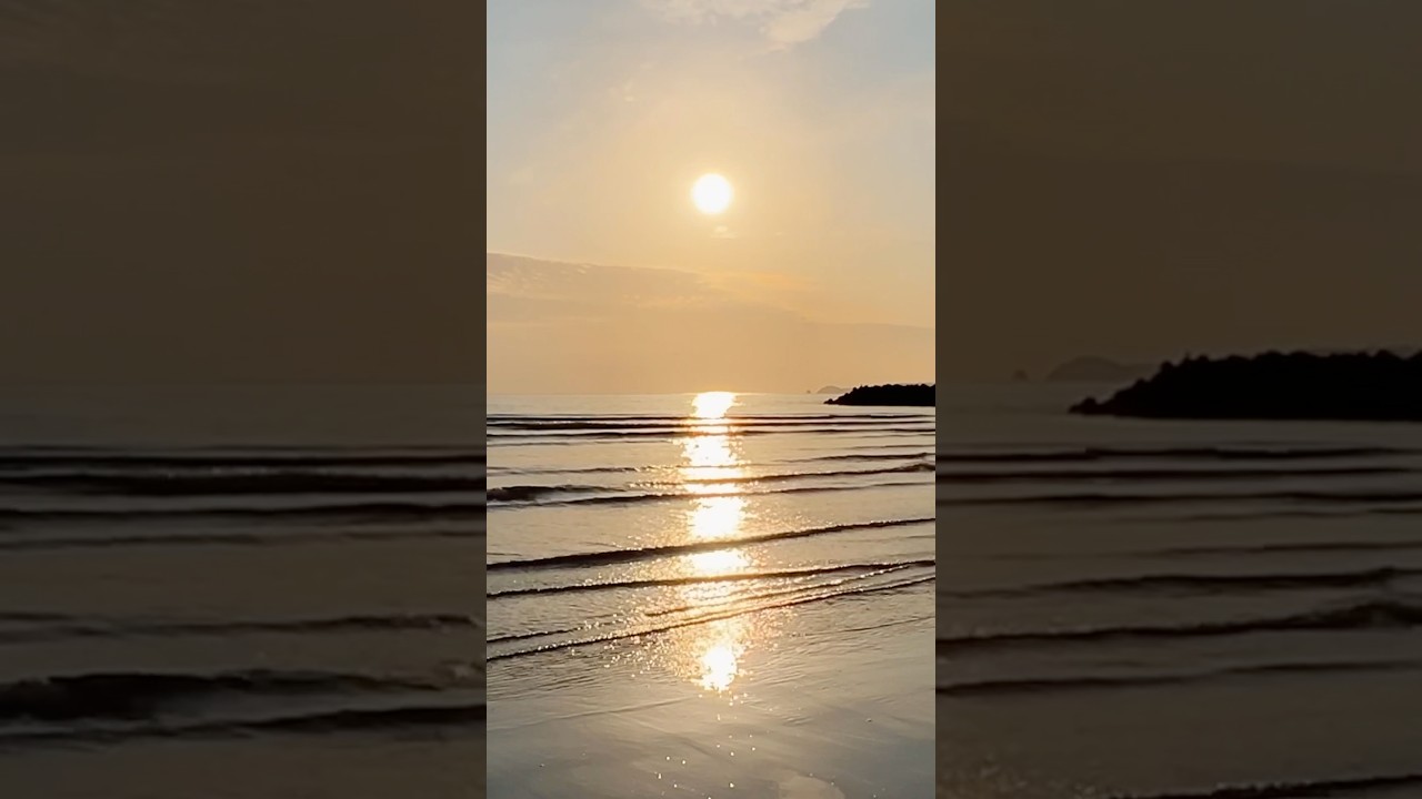 🌊🌅夕暮れの海 優しい波音 #水の音 #beach #夕焼け