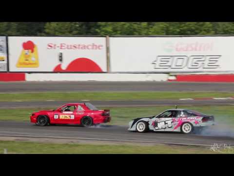 Tomy Boisvert-Bellemare Leading Miro Ovcharik - Formula Drift Canada Round 1 2015
