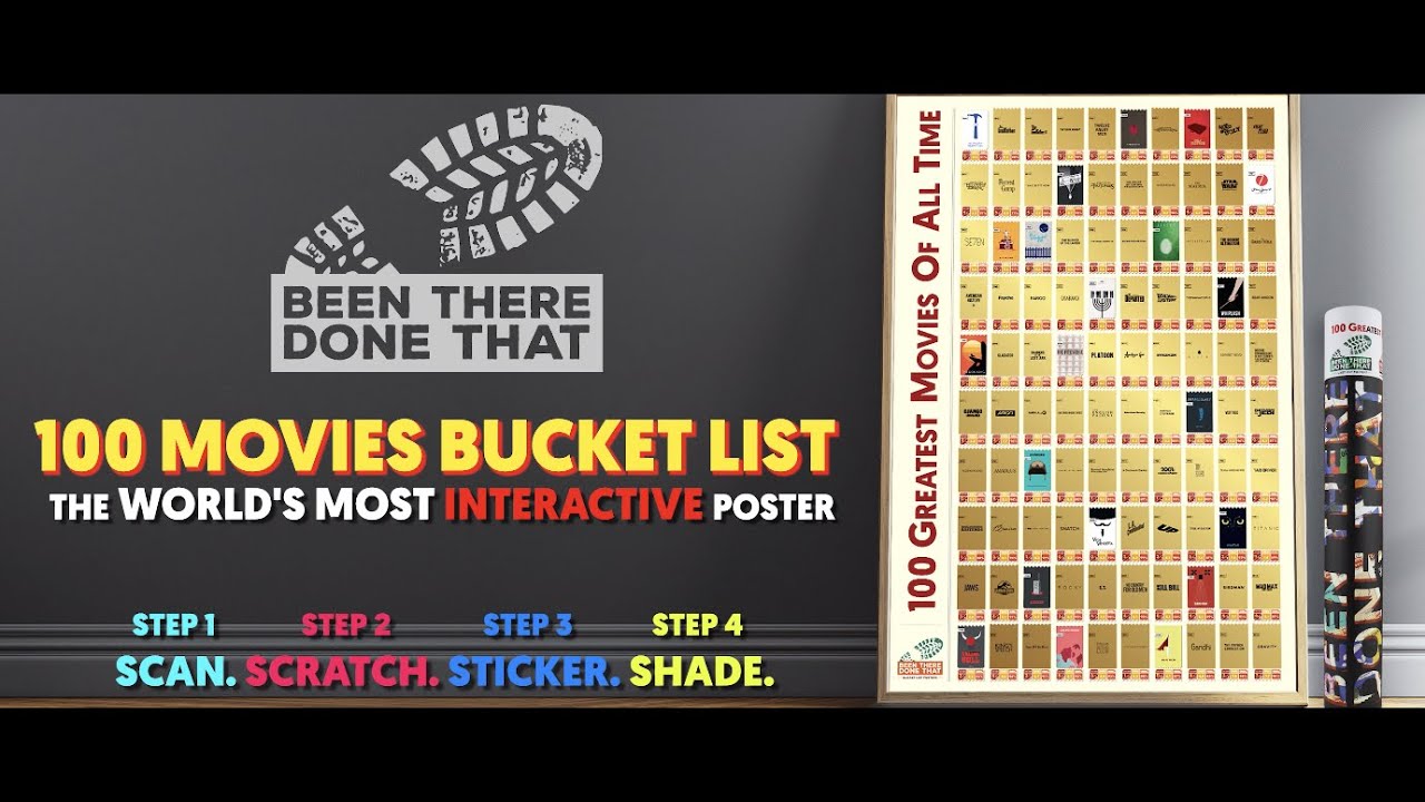 BEEN THERE DONE THAT | 100 GREATEST MOVIES SCRATCH OFF POSTER | INTERACTIVE BUCKET LIST MOVIELOGUE