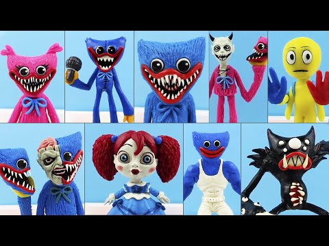 All Huggy Wuggy Figures. Poppy Playtime with Clay. Sculpture Timelapse. Kamilla Tutorial