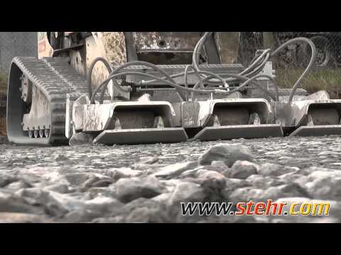 Stehr SBV 80 HC 3 plate compactor mounted on a Bobcat T300 [EN]
