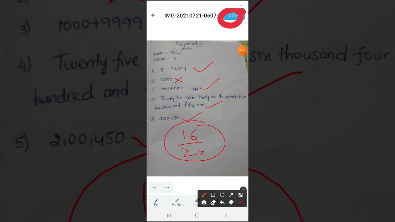 Evaluating assignment in Teachmint
