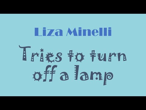 Liza Minnelli tries to turn off a lamp (But it's me in a wig)