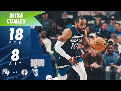 Mike Conley With 18 Points Against Dallas | 01.22.25