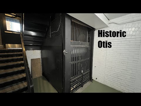 A Historic Outdoor Otis Freight Elevator