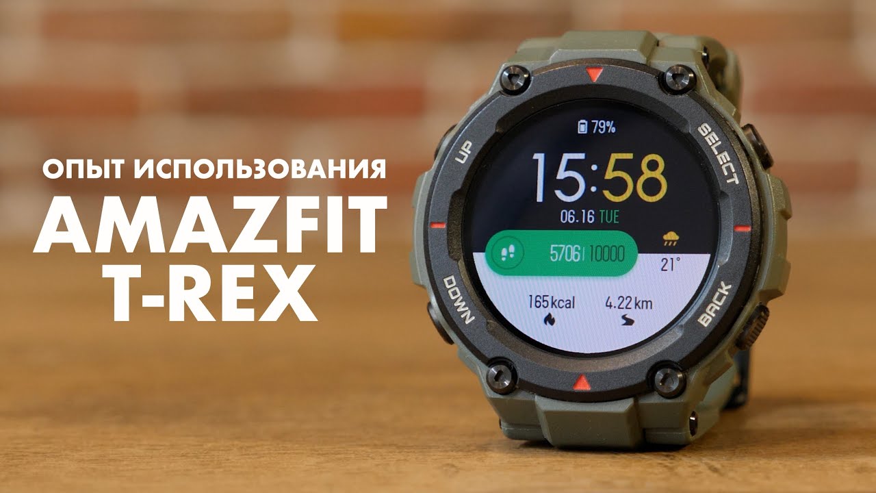 Смарт-часы Amazfit T-Rex (Rock Black) video preview