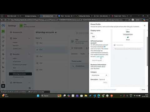 Update WhatsApp Business Profile Details from Meta Business Suite