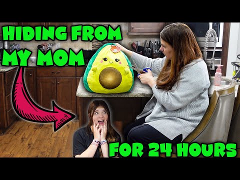 Hiding From MY MOM For 24 Hours! She Tried To CUT MY SQUISHY!