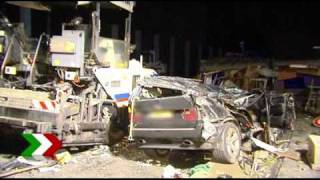 Schwerer Verkehrsunfall im Baustellenbereich auf der A40