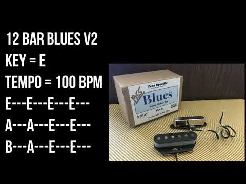Blues Backing Track For Guitar Players -12 Bar Blues, Key E 100bpm, Drum & Bass Only No Guitar