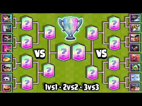 TORNEO de CARTAS LEGENDARIAS | 1vs1 - 2vs2 - 3vs3 | Clash Royale