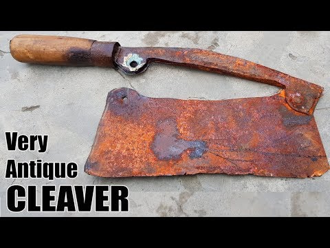 Antique Rusty Butcher's Cleaver RESTORATION