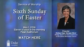 University Worship Service - 5/1/16 - Hope Morgan Ward