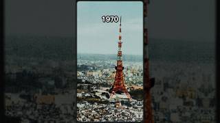 Tokyo Tower evolution 🇯🇵 | over the years (1958 to 2023) #shorts #tokyo #history #viral
