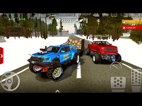 Offroad Car Outlaws #3 - Android Gameplay - Driving Simulator Pepsi Truck Snow Cargo Transport
