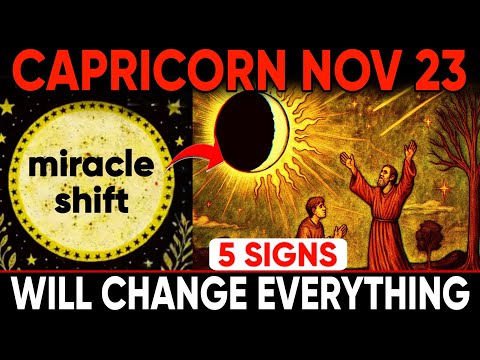 CAPRICORN ♑ November 23: A Massive MIRACLE SHIFT Begins TODAY — Don’t Ignore These 5 Signs! ⚠️✨
