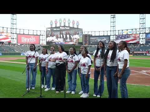 Southland College Prep Choral Ensemble Performs National Anthem at White Sox Game!