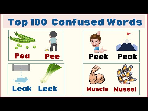 Lesson 64: Top 100 Commonly Confused Words In English | Learn Homophones with pictures #english