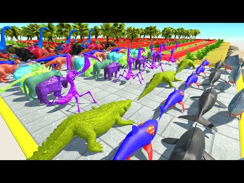 Colored All Units Champion Battle in Animal Revolt Battle Simulator