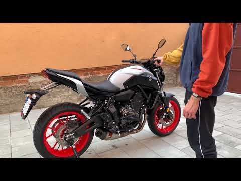 Yamaha MT-07 Akrapovic with modified DB Killer | 4K