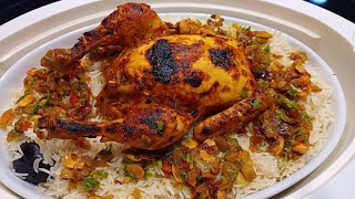 White Rice Kabsa | Arabian White Rice Chicken Kabsa Recipe | Arabic Food