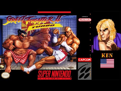 Street Fighter II Turbo: Hyper Fighting (SNES) - Ken - [Longplay]