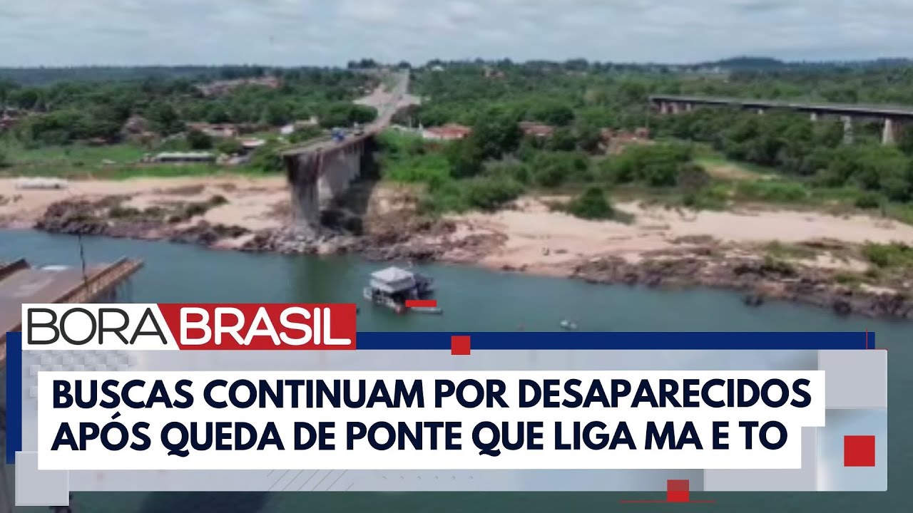 Mergulhadores retomam buscas por desaparecidos na ponte que liga MA e TO | Bora Brasil