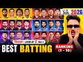 IPL 2026 Most Strongest BATTING LINEUP 1 To 10 RANKING KKR RCB SRH CSK MI GT PBKS RR