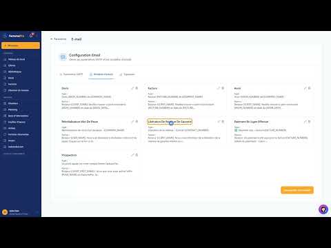 Tutoriel vidéo : Emails et notifications — Formation FacturesPro