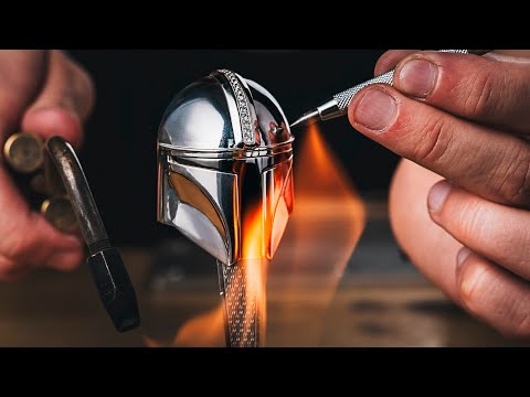 Making a Jewel Encrusted Star Wars Mandalorian Helmet