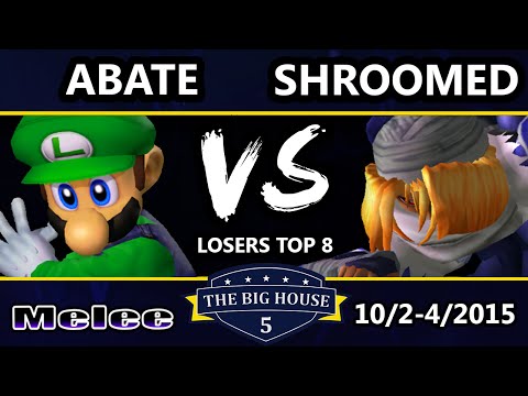 The Big House 5 - Abate (Luigi) Vs. Shroomed (Sheik) - Losers Top 8 - SSBM