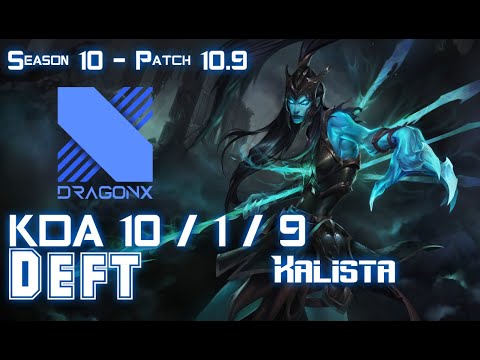DRX Deft KALISTA vs APHELIOS ADC - Patch 10.9 KR Ranked