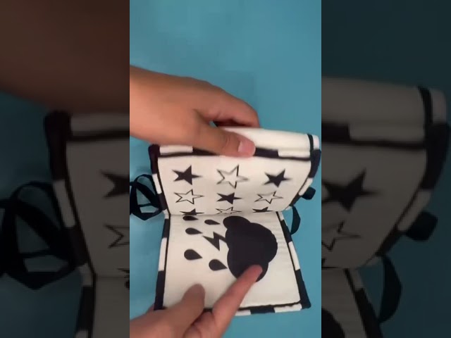 كتاب الأبيض والأسود القماشي بالوجهين