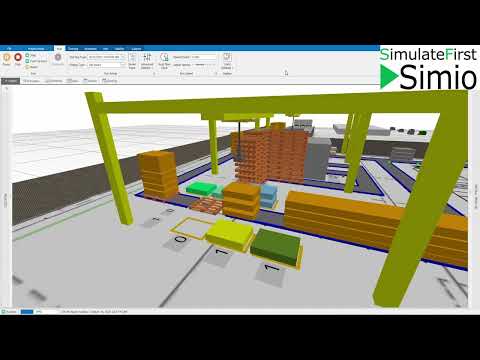 Production and logistics simulation AGV