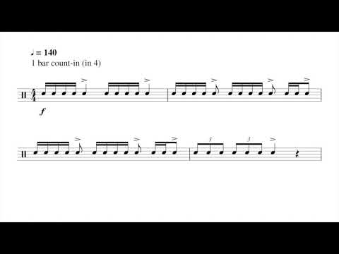 Control your DYNAMICS on the snare - INTERACTIVE Sight Reading Practice for Drums - PLAY ALONG